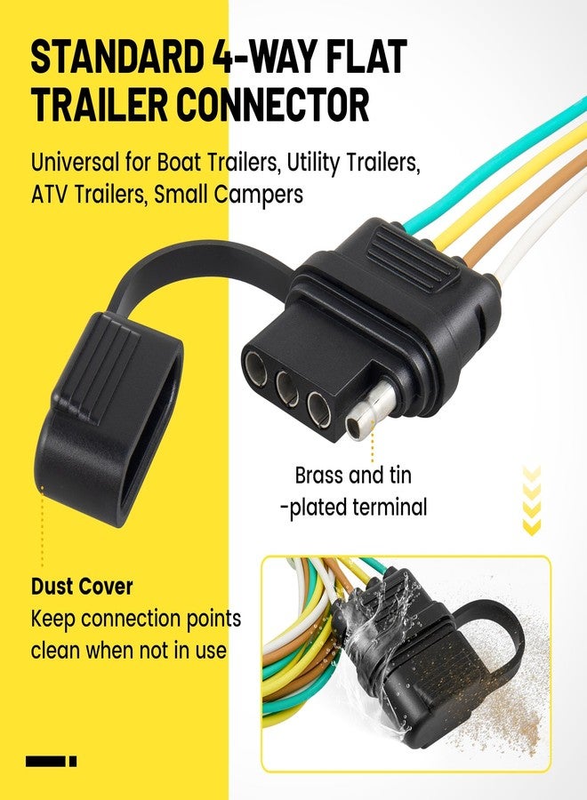 Oyviny 56407 4-Pin Trailer Wiring Harness for 2018-2025 Jeep Wrangler JL JLU Sahara/Sport/Rubincon/Ulimited, for 2020-2025 Gladiator/JT Trailer Tow Hitch Wiring Pure Copper Wire - Image 5